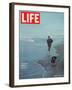 Robert F. Kennedy Jogging on the Beach with his Dog, June 14, 1968-Bill Eppridge-Framed Photographic Print