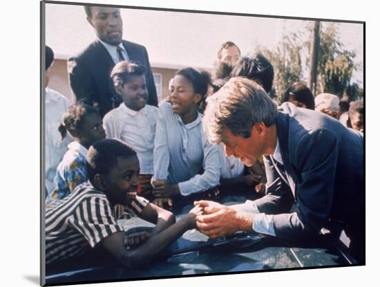 Robert F. Kennedy Meeting with Some African American Kids During Political Campaign-Bill Eppridge-Mounted Photographic Print