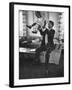 Robert F. Kennedy Playfully Tossing His Daughter Mary Kerry Kennedy Into the Air-John Dominis-Framed Premium Photographic Print