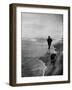 Robert F. Kennedy Running on the Beach with His Dog Freckles-Bill Eppridge-Framed Photographic Print