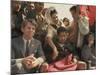 Robert F. Kennedy Sitting Next to Cesar Chavez During Rally for the United Farm Workers Union-Michael Rougier-Mounted Premium Photographic Print