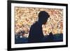 Robert F. Kennedy Speaking in Front of Crowd in Amphitheater on Behalf of Democratic Candidates-Bill Eppridge-Framed Photographic Print