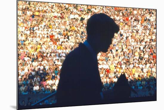 Robert F. Kennedy Speaking in Front of Crowd in Amphitheater on Behalf of Democratic Candidates-Bill Eppridge-Mounted Photographic Print