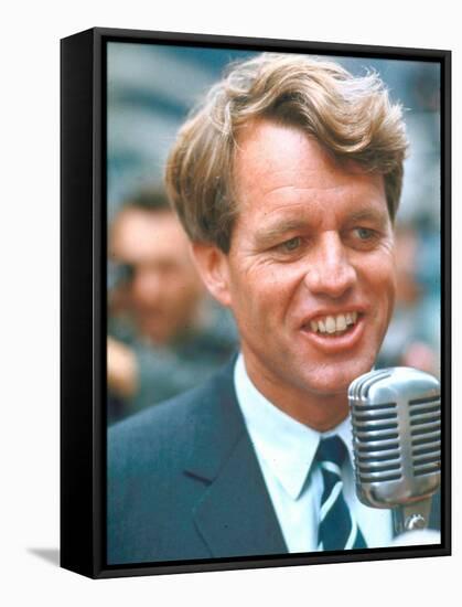 Robert F. Kennedy Speaking on Behalf of New York State Democratic Candidates-Bill Eppridge-Framed Stretched Canvas