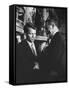 Robert F. Kennedy Standing with Sen. Lyndon B. Johnson-Hank Walker-Framed Stretched Canvas
