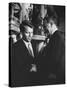 Robert F. Kennedy Standing with Sen. Lyndon B. Johnson-Hank Walker-Stretched Canvas