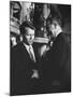 Robert F. Kennedy Standing with Sen. Lyndon B. Johnson-Hank Walker-Mounted Premium Photographic Print