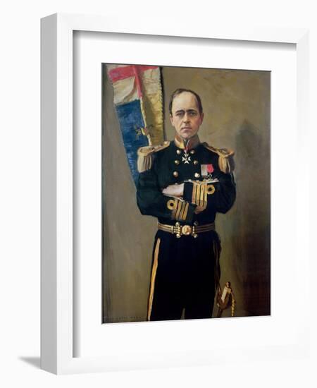 Robert Falcon Scott (1868-1912)-Harrington Mann-Framed Giclee Print