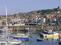 Boats in Harbour and Seafront, Scarborough, Yorkshire, England, United Kingdom-Robert Francis-Photographic Print