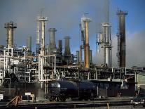 Oil Refinery at Laurel, Near Billings, Montana, USA-Robert Francis-Photographic Print