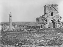 One of the Round Towers and a Section of the Ruins at Clonmacnoise, County Offaly, Ireland, C.1890-Robert French-Giclee Print