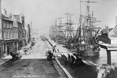 The Quays, Drogheda, with Waterside Idlers Content to Watch the Photographer at Work, C.1885-Robert French-Giclee Print