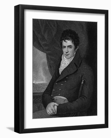 Robert Fulton (1765-1815), Engraved by George Parker (Fl.1834-D.1868) (Engraving)-Benjamin West-Framed Giclee Print