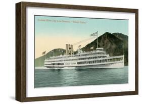 Robert Fulton Steamer on the Hudson River-null-Framed Art Print