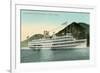 Robert Fulton Steamer on the Hudson River-null-Framed Premium Giclee Print