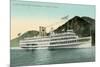 Robert Fulton Steamer on the Hudson River-null-Mounted Premium Giclee Print