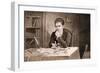 Robert Fulton Thinking at Desk-null-Framed Giclee Print