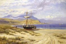 Beach Scene in North Wales-Robert Gallon-Stretched Canvas