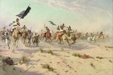 The Flight of the Khalifa after His Defeat at the Battle of Omdurman, 2nd September 1898, 1899-Robert George Talbot Kelly-Framed Stretched Canvas