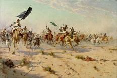 The Flight of the Khalifa after His Defeat at the Battle of Omdurman, 2nd September 1898, 1899-Robert George Talbot Kelly-Framed Stretched Canvas