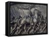 Robert Gould Shaw in Command of Black Troops of the 54th Massachusetts Regiment-null-Framed Stretched Canvas