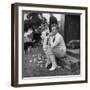 Robert Graves Sitting on Steps Dressed for Cricket-William Sumits-Framed Premium Photographic Print