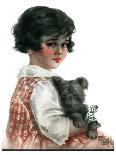 "Girl and Her Cat,"May 10, 1924-Robert H. Ransley-Giclee Print