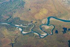 Aerial View of a River in Katmai National Park-Robert Haasmann-Stretched Canvas