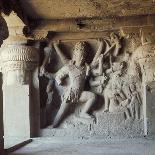 Seven Buddhas Under a Tree, Cave 12, Ellora, Unesco World Heritage Site, Maharashtra State, India-Robert Harding-Photographic Print