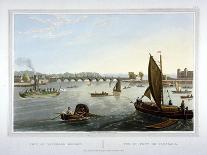 Water Craft on the River Thames with Vauxhall Bridge in the Distance, London, 1821-Robert Havell the Elder-Giclee Print