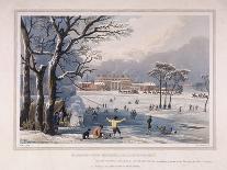 Buckingham House and St James's Park in the Winter, London, 1817-Robert Havell the Younger-Framed Giclee Print