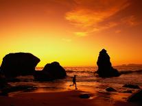 Runner Silhouetted on Beach-Robert Houser-Photographic Print