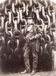 Isambard Kingdom Brunel, Standing in Front of the Launching Chains of the 'Great Eastern', 1857-Robert Howlett-Framed Giclee Print