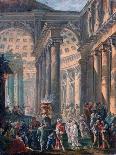 The Portico of a Country Mansion, 1773-Robert Hubert-Mounted Giclee Print