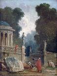 The Portico of a Country Mansion, 1773-Robert Hubert-Mounted Giclee Print