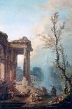 Landscape with Waterfall and Aqueduct, C1750-1808-Robert Hubert-Giclee Print