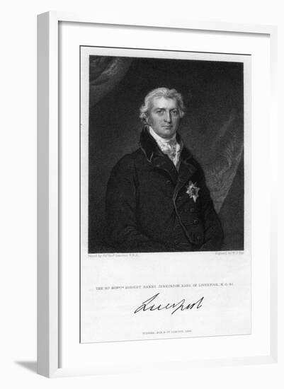 Robert Jenkinson, 2nd Earl of Liverpool, British Politician and Prime Minister-William Thomas Fry-Framed Giclee Print