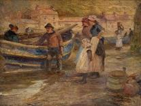 Hauling the Boats, 1890-Robert Jobling-Stretched Canvas