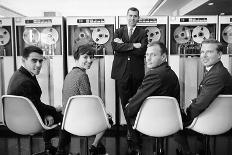 Ibm Executives Pose, Seated in Front of a Bank of 7094 Ii Computers, 1962-Robert Kelley-Photographic Print