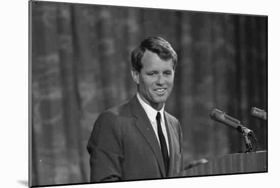 Robert Kennedy appearing before Platform Committee, 1964-Warren K. Leffler-Mounted Photographic Print