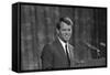 Robert Kennedy appearing before Platform Committee, 1964-Warren K. Leffler-Framed Stretched Canvas