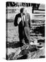 Robert Kennedy Prays at His Brother's Grave-null-Stretched Canvas