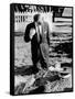 Robert Kennedy Prays at His Brother's Grave-null-Framed Stretched Canvas