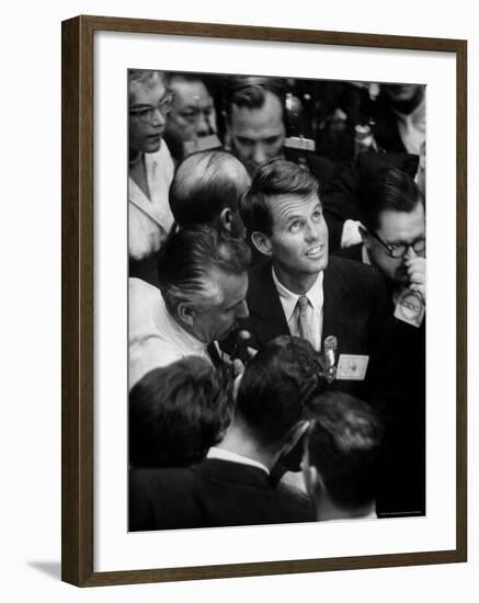 Robert Kennedy Reveling Amidst the Action During the Democratic National Convention-Alfred Eisenstaedt-Framed Photographic Print