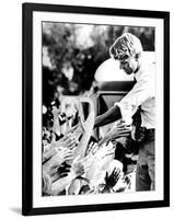 Robert Kennedy Shaking Hands During 1968 Campaign-null-Framed Photo