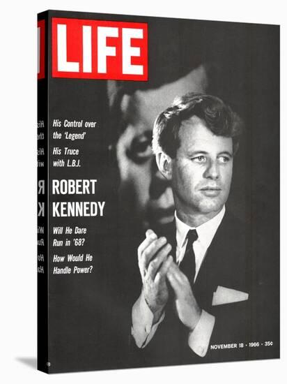 Robert Kennedy, Will He Dare Run in 68, November 18, 1966-Bill Eppridge-Stretched Canvas