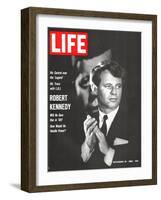 Robert Kennedy, Will He Dare Run in 68, November 18, 1966-Bill Eppridge-Framed Photographic Print