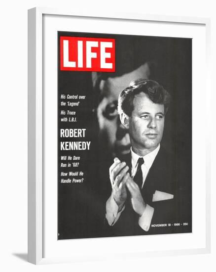 Robert Kennedy, Will He Dare Run in 68, November 18, 1966-Bill Eppridge-Framed Photographic Print