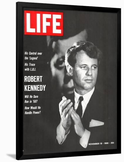 Robert Kennedy, Will He Dare Run in 68, November 18, 1966-Bill Eppridge-Framed Photographic Print