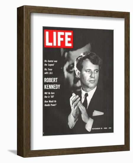 Robert Kennedy, Will He Dare Run in 68, November 18, 1966-Bill Eppridge-Framed Photographic Print